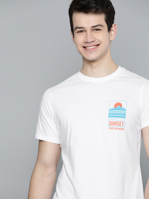 

Mast Harbour Men White Pure Cotton Solid Round Neck Pure Cotton T-shirt