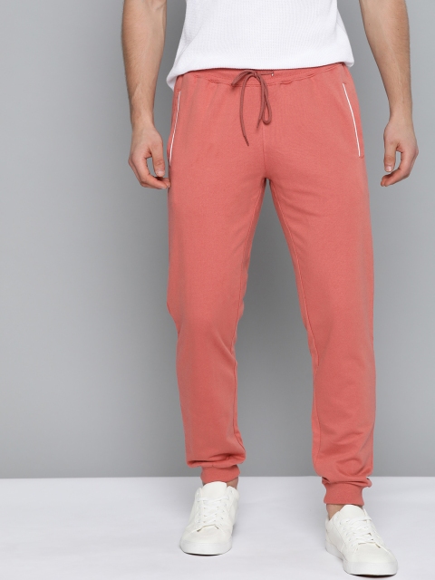 

Mast & Harbour Men Pink Straight Fit Solid Joggers