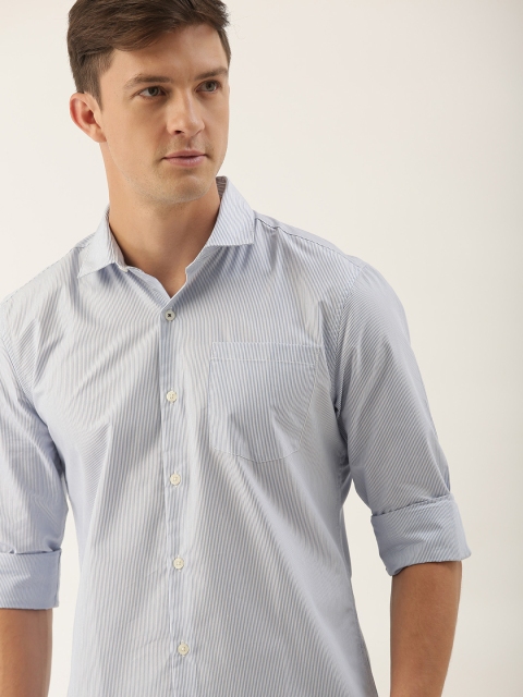

INVICTUS Men Easy Care White Striped Formal Shirt