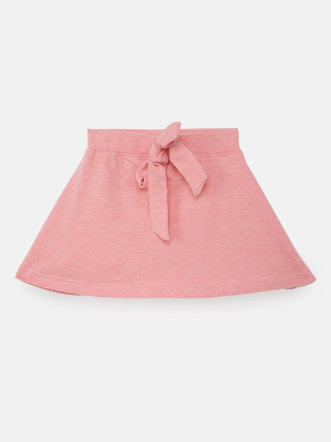 

SoLittle Girls Pink Pure Cotton Solid A-line Skirt