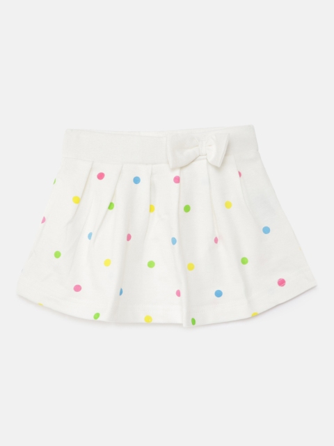 

SoLittle Girls White Polka Dot Printed Pure Cotton Skirt