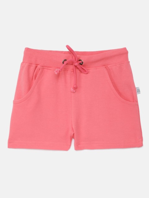 

SoLittle Girls Pink Solid Regular Fit Shorts