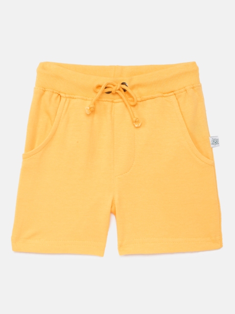

SoLittle Boys Yellow Solid Regular Fit Pure Cotton Regular Shorts