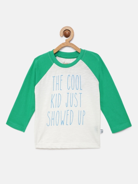 

SoLittle Boys White Printed Round Neck Cotton T-shirt