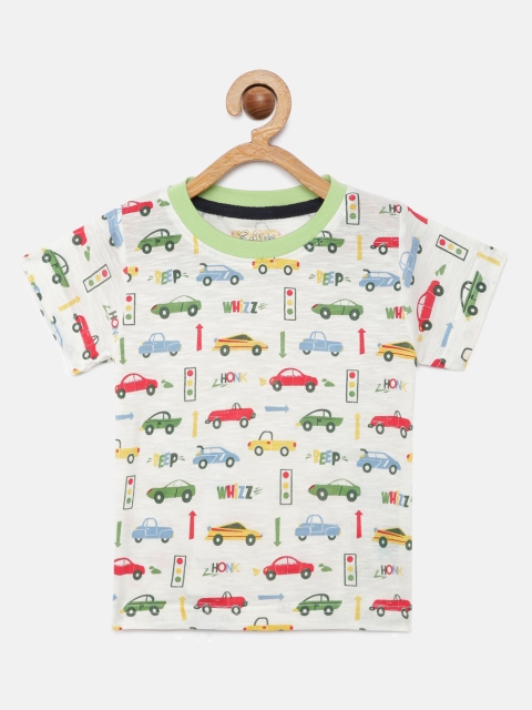 

SoLittle Boys White Printed Round Neck T-shirt