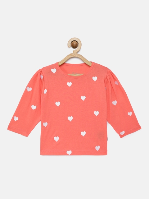 

SoLittle Girls Pink Embroidered Round Neck T-shirt