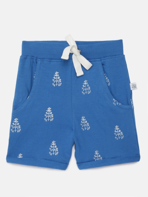 

SoLittle Boys Blue Printed Pure Cotton Regular Fit Shorts