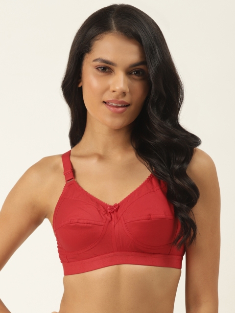 

Softskin Red Solid Non-Wired Pure Cotton Non Padded Everyday Bra