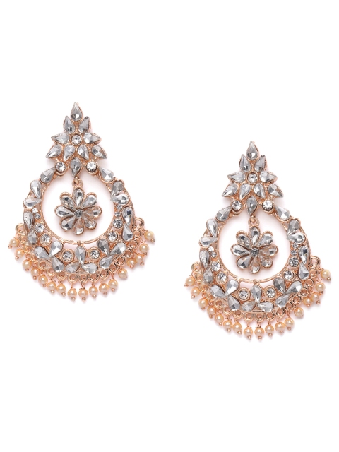 

Kord Store Rose-Gold Plated Studded Classic Drop Earrings