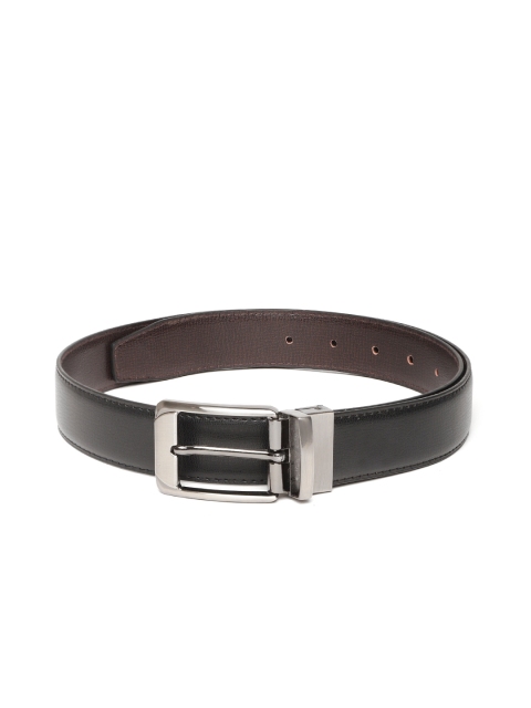 

Ultimo Men Black & Coffee Brown Solid Reversible Formal Belt