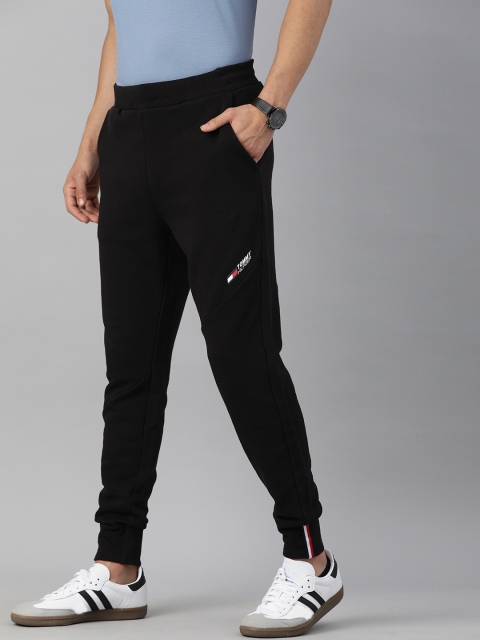 

Tommy Hilfiger Men Black Straight Fit Solid Joggers