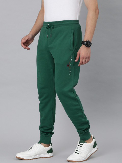 

Tommy Hilfiger Men Green Solid Joggers