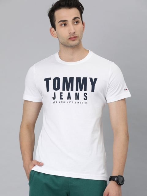 

Tommy Hilfiger Men White Printed Round Neck T-shirt