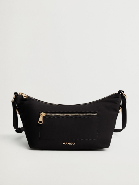 

MANGO Black Solid Sustainable Sling Bag
