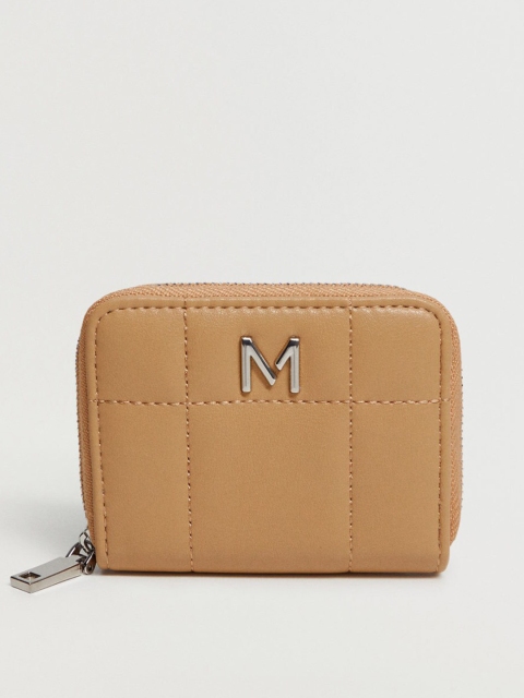 

MANGO Beige Quilted Coin Purse