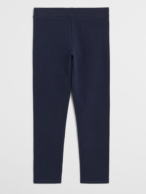 

Mango Kids Girls Navy Blue Sustainable Solid Leggings