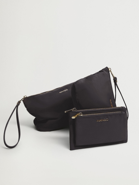 

MANGO Women Black Solid Sustainable Cosmetic Pouch