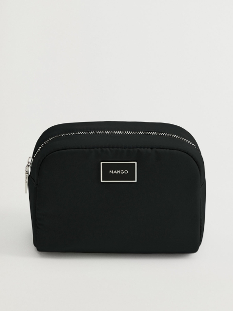 

MANGO Women Black Solid Cosmetic Pouch