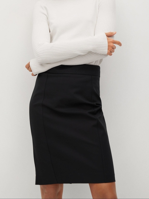 

MANGO Sustainable Black Formal Straight Skirt