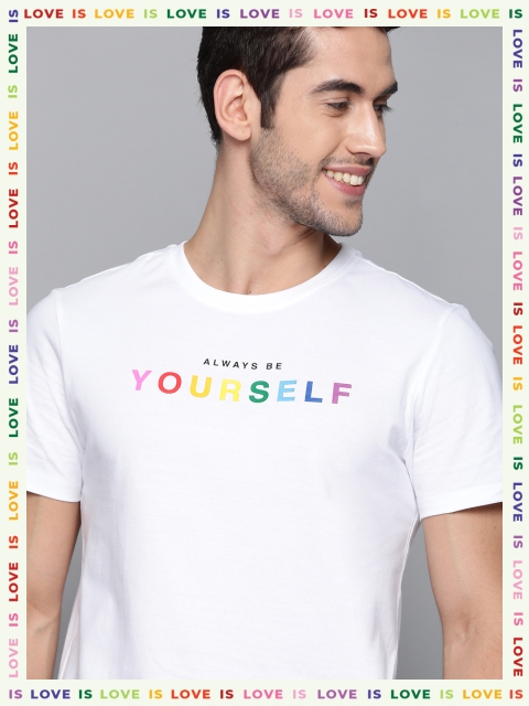 

Mast & Harbour Men White Pure Cotton Solid Round Neck T-shirt