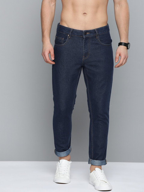 

Harvard Men Navy Blue Tapered Fit Mid-Rise Clean Look Stretchable Jeans