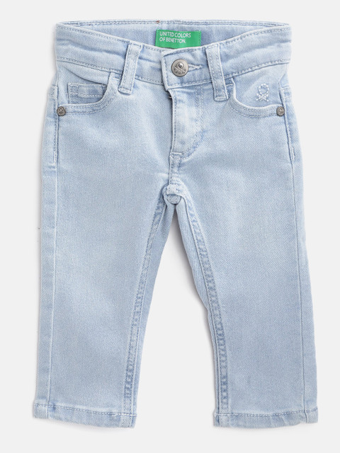 

United Colors of Benetton Boys Blue Slim Fit Low-Rise Clean Look Jeans