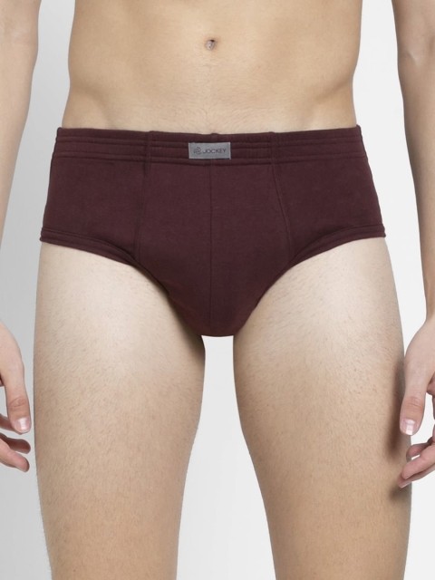 

Jockey Men Burgundy Super Combed Cotton Solid Briefs 1009-0105