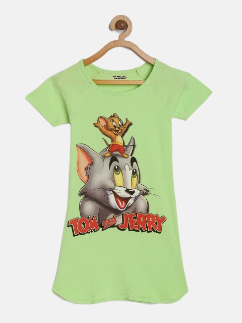 

Eteenz Girls Green Printed Longline Top