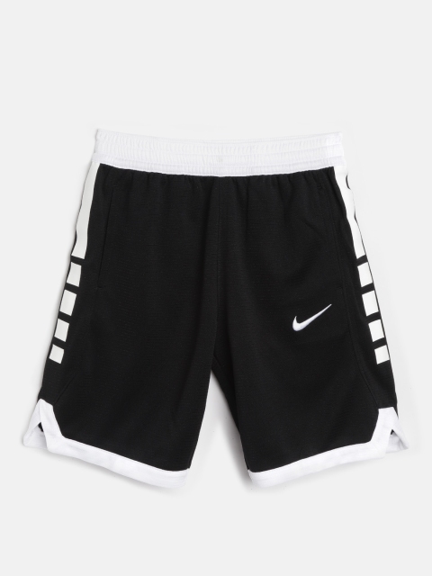 

Nike Boys Black & White Dri-FIT Elite Stripe Sports Shorts