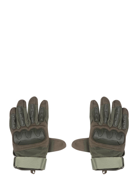 

The Roadster Lifestyle Co Men Olive Green Solid Motor Bike Hand Gloves
