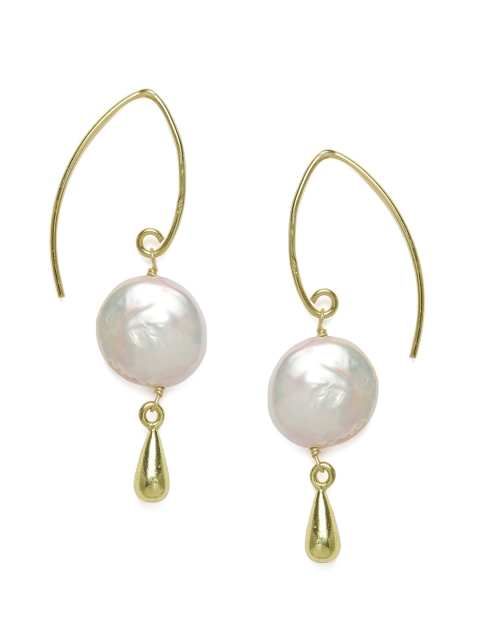 

Gehna Gold-Plated & White Classic Drop Earrings