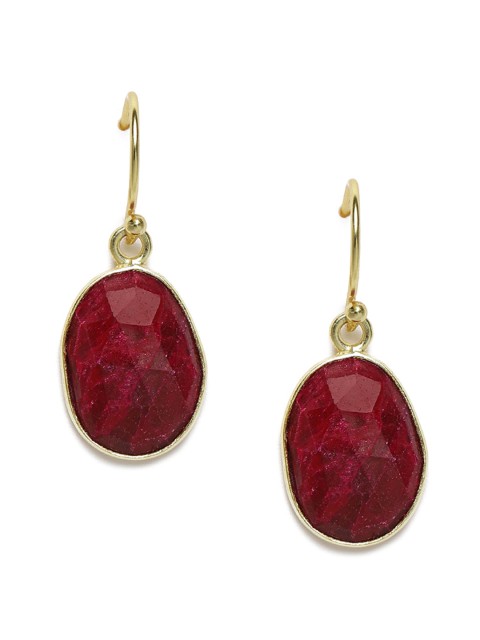 

Gehna Red Gold-Plated 925 Sterling Silver Earrings