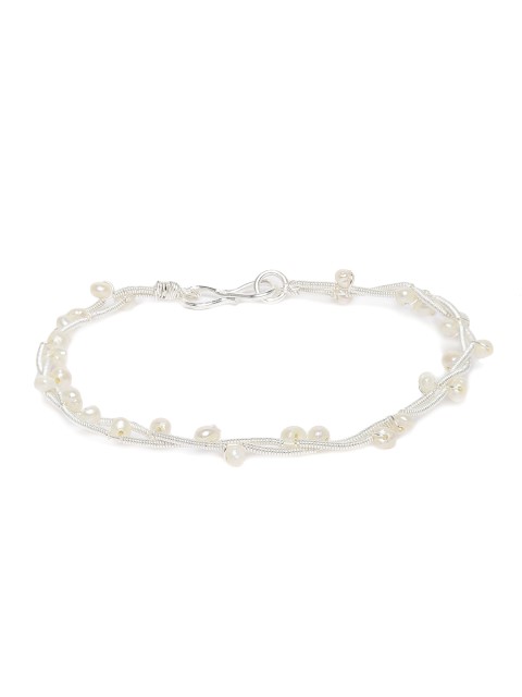 

Gehna 925 Sterling Silver & White Pearl Bracelet