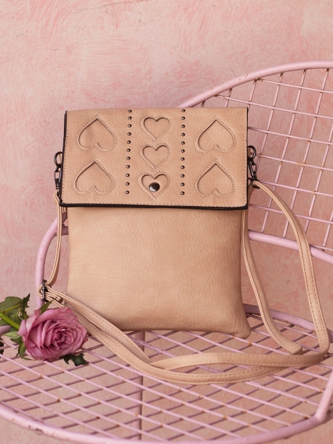

Ayesha Nude-Coloured Embellished Sling Bag