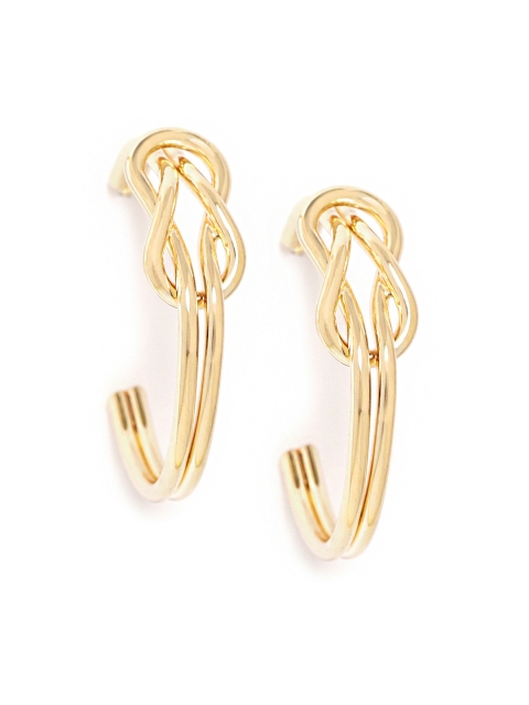 

20Dresses Gold-Toned Infinity Shaped Circular Half Hoop Earrings