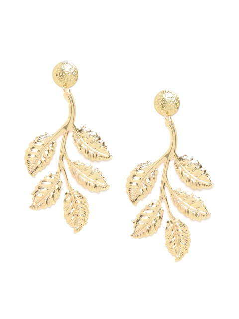 

20Dresses Gold-Toned Leaf Shaped Drop Earrings