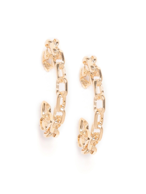 

20Dresses Gold-Toned Circular-Shaped Hoop Earrings