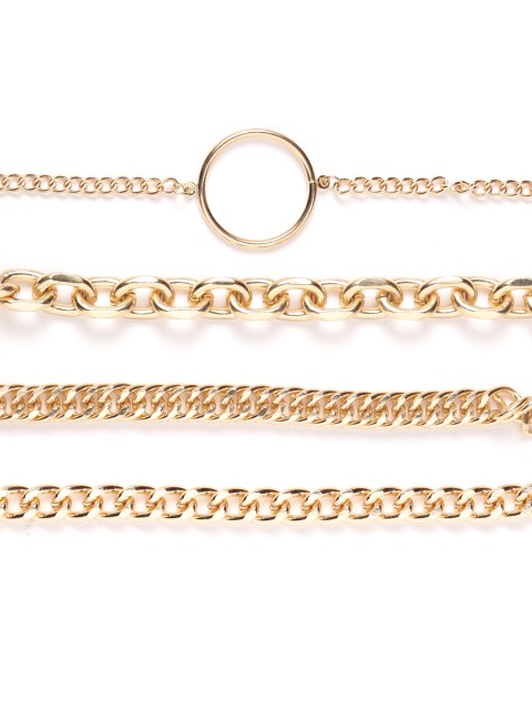 

20Dresses Set of 4 Gold-Toned In The Chain Reaction Link Bracelets