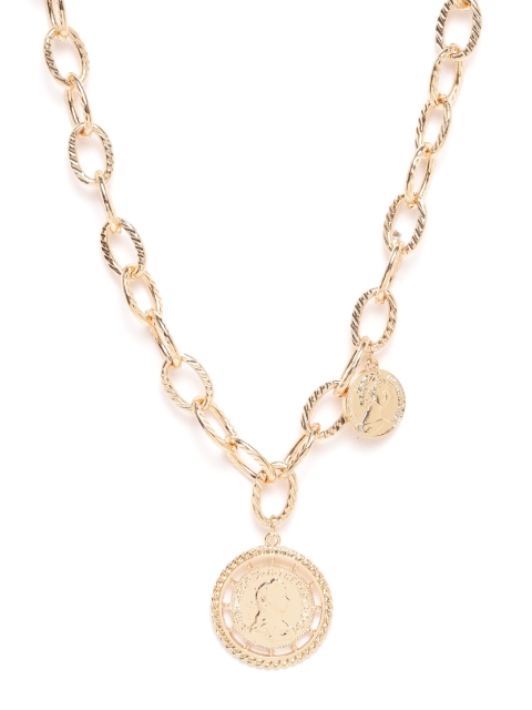 

20Dresses Women Gold-Toned Link Necklace with Coin Detail