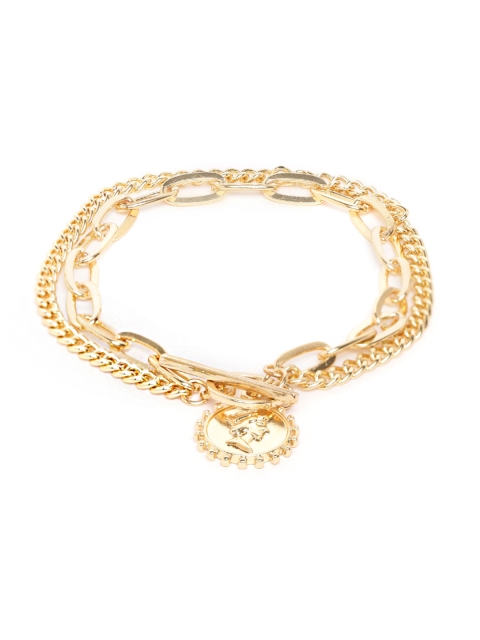 

20Dresses Gold-Toned Double-Stranded Charmed By You Link Bracelet