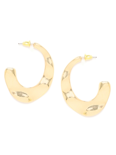 

20Dresses Gold-Toned Oval Half Hoop Earrings