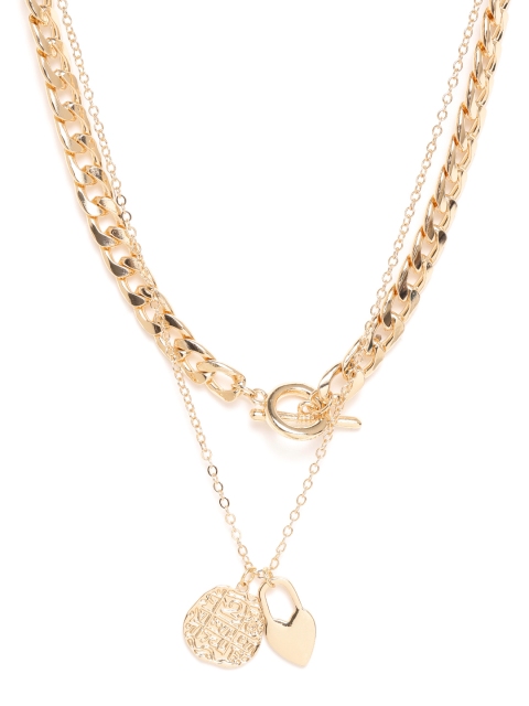 

20Dresses Women Gold-Toned Layered Necklace with Link Detail