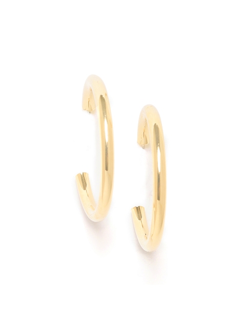 

20Dresses Gold-Toned Circular-Shaped Half Hoop Earrings