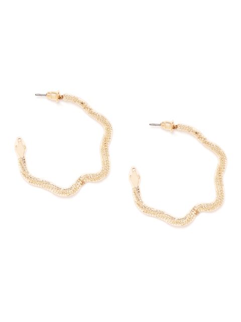 

20Dresses Gold-Toned Snake Shaped Half Hoop Earrings