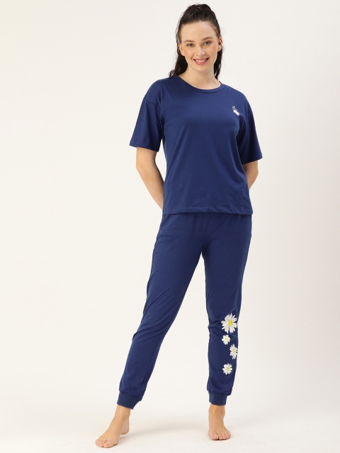 

DressBerry Women Navy Blue Night suit