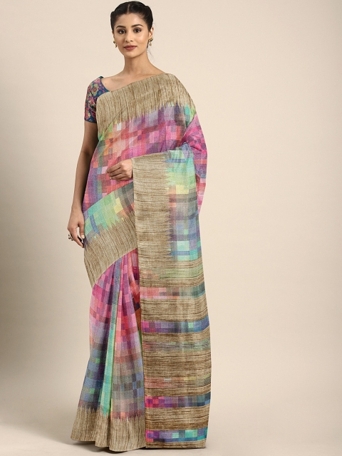 

KALINI Multicoloured Printed Saree, Multi