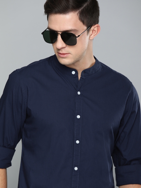 

Harvard Men Navy Blue Regular Fit Solid Casual Shirt