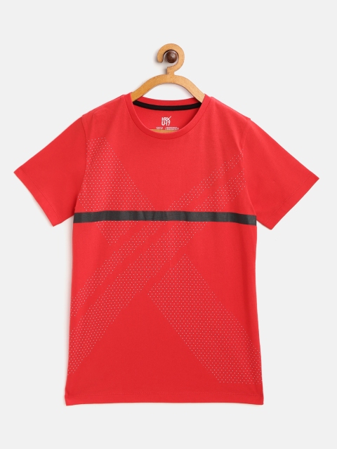 

HRX By Hrithik Roshan U-17 Boys High Risk Red Graphic Bio-Wash Lifestyle Pure Cotton T-shirt