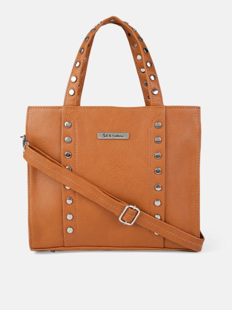 

Mast & Harbour Tan Brown Embellished Handheld Bag