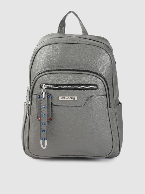 

DressBerry Women Grey Embellished Backpack